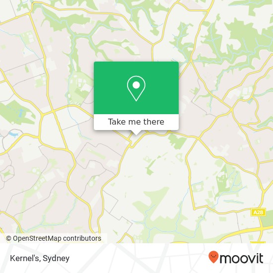 Mapa Kernel's, Castle St Castle Hill NSW 2154