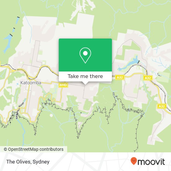 Mapa The Olives, Gladstone Rd Leura NSW 2780