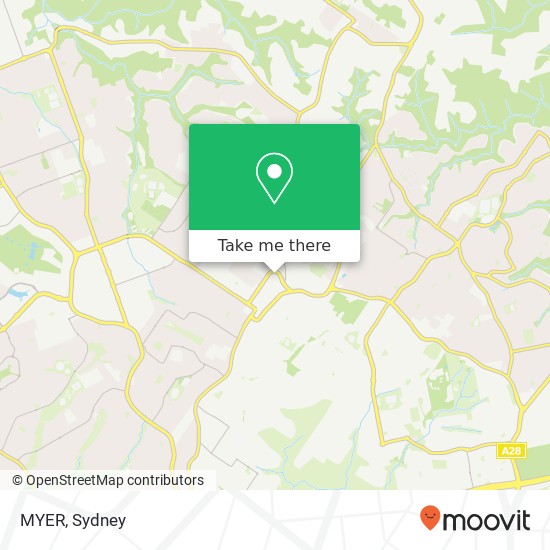 Mapa MYER, 6-14 Castle St Castle Hill NSW 2154