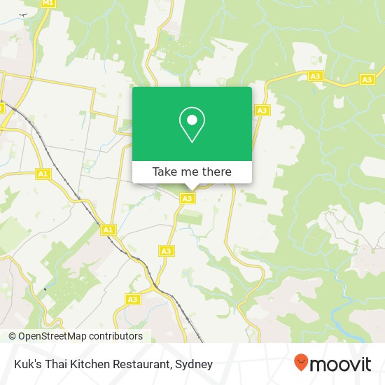 Kuk's Thai Kitchen Restaurant, A3 St Ives NSW 2075 map
