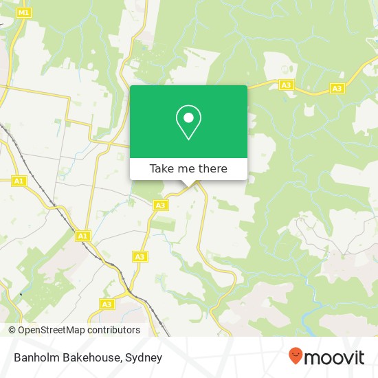 Mapa Banholm Bakehouse, 237 Mona Vale Rd St Ives NSW 2075