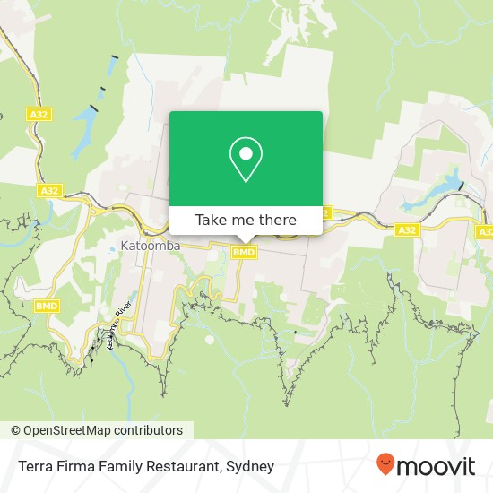 Mapa Terra Firma Family Restaurant, 201 Leura Mall Leura NSW 2780