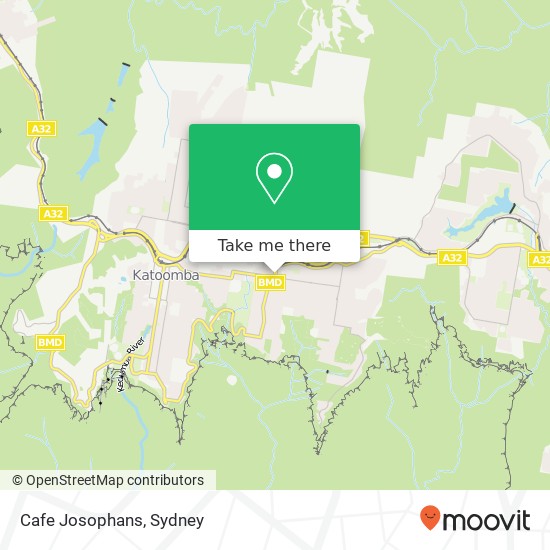 Mapa Cafe Josophans, Leura Mall Leura NSW 2780