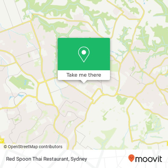 Red Spoon Thai Restaurant, Castle St Castle Hill NSW 2154 map