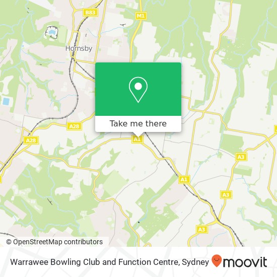 Warrawee Bowling Club and Function Centre, 1479 Pacific Hwy Warrawee NSW 2074 map
