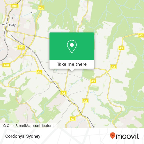 Cordonys, 12 Princes St Turramurra NSW 2074 map