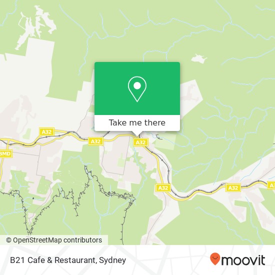 Mapa B21 Cafe & Restaurant, 7 Station St Wentworth Falls NSW 2782