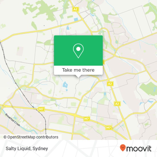 Mapa Salty Liquid, 22 Sentry Dr Stanhope Gardens NSW 2768
