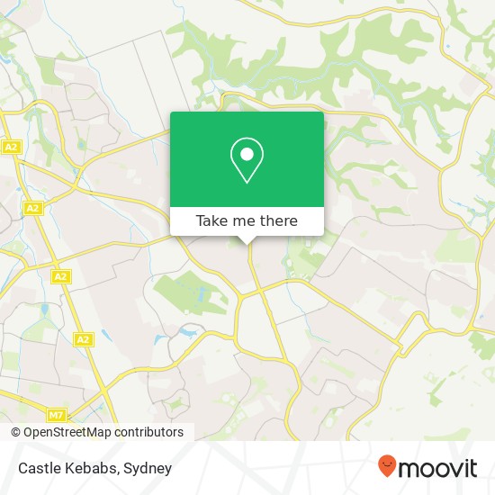 Mapa Castle Kebabs, Victoria Gdns Castle Hill NSW 2154