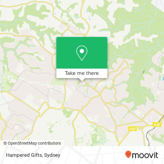 Mapa Hampered Gifts, 3 Baydon St Castle Hill NSW 2154