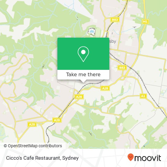 Mapa Cicco's Cafe Restaurant, 7 Sefton Rd Thornleigh NSW 2120