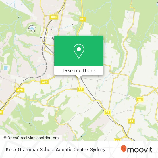 Knox Grammar School Aquatic Centre, Woodville Ave Wahroonga NSW 2076 map