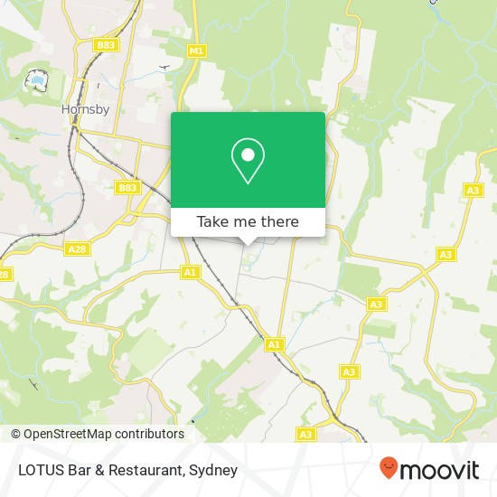 LOTUS Bar & Restaurant, 22 Challis Ave Turramurra NSW 2074 map