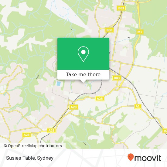 Susies Table, Brookes St Thornleigh NSW 2120 map