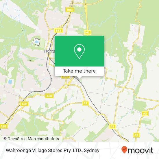 Wahroonga Village Stores Pty. LTD., Coonanbarra Rd Wahroonga NSW 2076 map