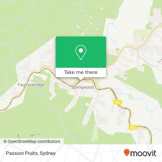 Mapa Passion Fruits, Macquarie Rd Springwood NSW 2777