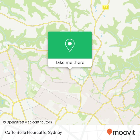 Mapa Caffe Belle Fleurcaffe, 609 Old Northern Rd Glenhaven NSW 2156
