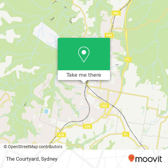 The Courtyard, William Ln Hornsby NSW 2077 map