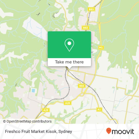 Freshco Fruit Market Kisok, Edgeworth David Ave Hornsby NSW 2077 map