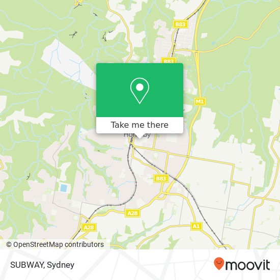 SUBWAY, 236 Pacific Hwy Hornsby NSW 2077 map