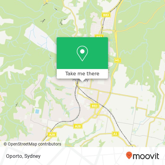 Oporto, Hunter St Hornsby NSW 2077 map