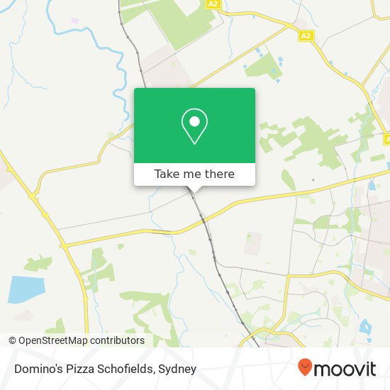 Mapa Domino's Pizza Schofields, 111 Railway Ter Schofields NSW 2762