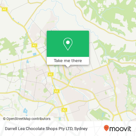 Mapa Darrell Lea Chocolate Shops Pty LTD, 70 The Parkway Beaumont Hills NSW 2155