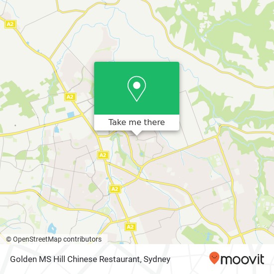 Mapa Golden MS Hill Chinese Restaurant, 70 The Parkway Beaumont Hills NSW 2155