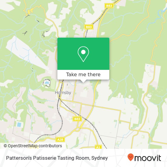 Mapa Patterson's Patisserie Tasting Room, 6 Salisbury Rd Hornsby NSW 2077