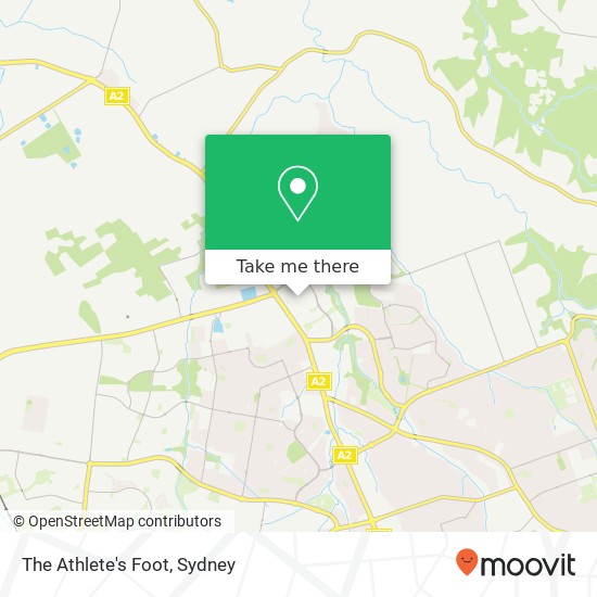The Athlete's Foot, Civic Way Rouse Hill NSW 2155 map