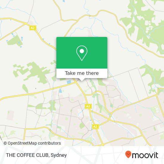 Mapa THE COFFEE CLUB, Civic Way Rouse Hill NSW 2155