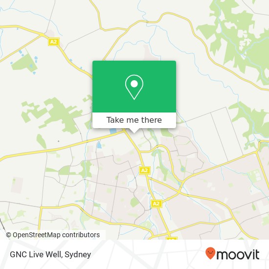 Mapa GNC Live Well, Civic Way Rouse Hill NSW 2155