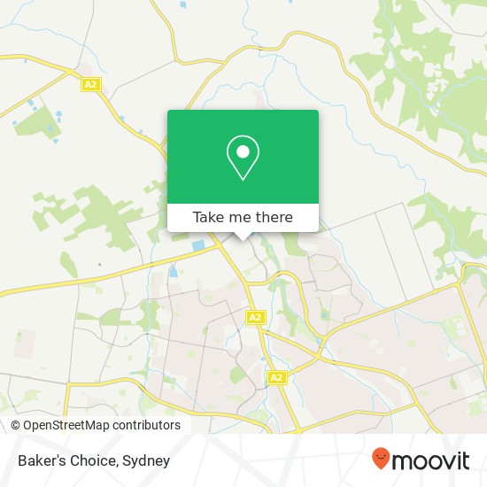Mapa Baker's Choice, Main St Rouse Hill NSW 2155