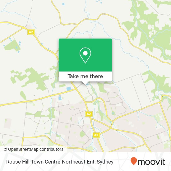 Rouse Hill Town Centre-Northeast Ent map