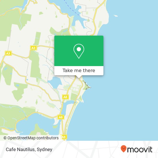 Mapa Cafe Nautilus, Narrabeen Park Pde Warriewood NSW 2102