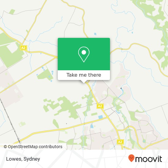 Mapa Lowes, Annangrove Rd Rouse Hill NSW 2155