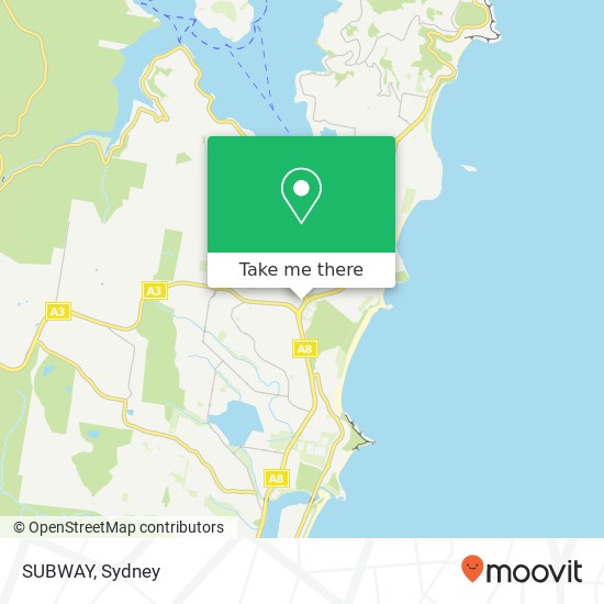 SUBWAY, 7 Waratah St Mona Vale NSW 2103 map