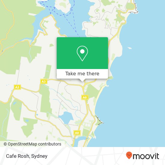Mapa Cafe Rosh, 19 Bungan St Mona Vale NSW 2103