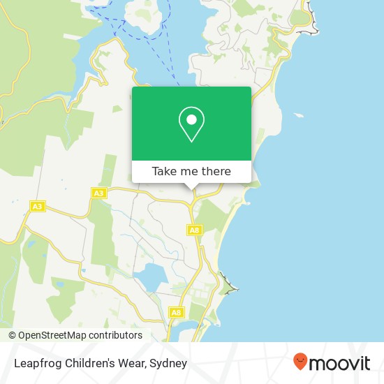 Mapa Leapfrog Children's Wear, 7 Bungan St Mona Vale NSW 2103