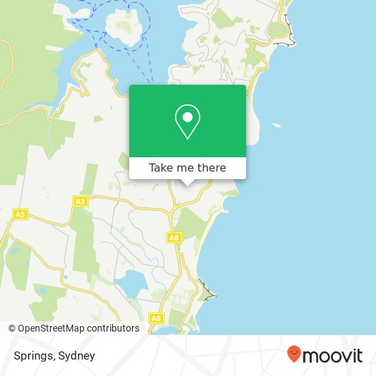 Mapa Springs, 8 Taronga Pl Mona Vale NSW 2103