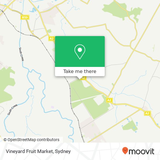 Mapa Vineyard Fruit Market, 1586 Windsor Rd Vineyard NSW 2765