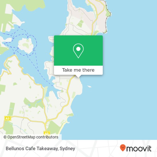 Bellunos Cafe Takeaway, 14 The Boulevarde Newport NSW 2106 map