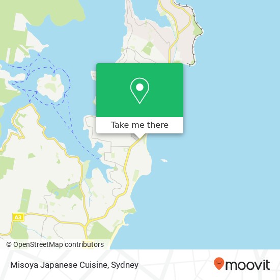 Mapa Misoya Japanese Cuisine, 376 Barrenjoey Rd Newport NSW 2106