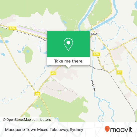Macquarie Town Mixed Takeaway, 100 Ham St South Windsor NSW 2756 map