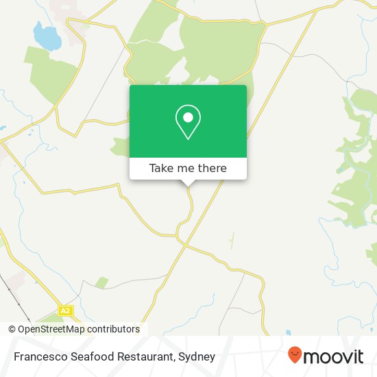 Mapa Francesco Seafood Restaurant, 598 Old Pitt Town Rd Oakville NSW 2765