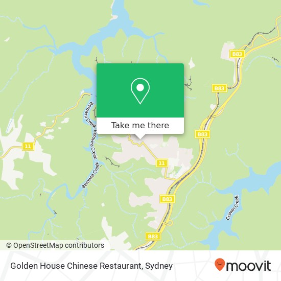 Golden House Chinese Restaurant, Turner Rd Berowra Heights NSW 2082 map