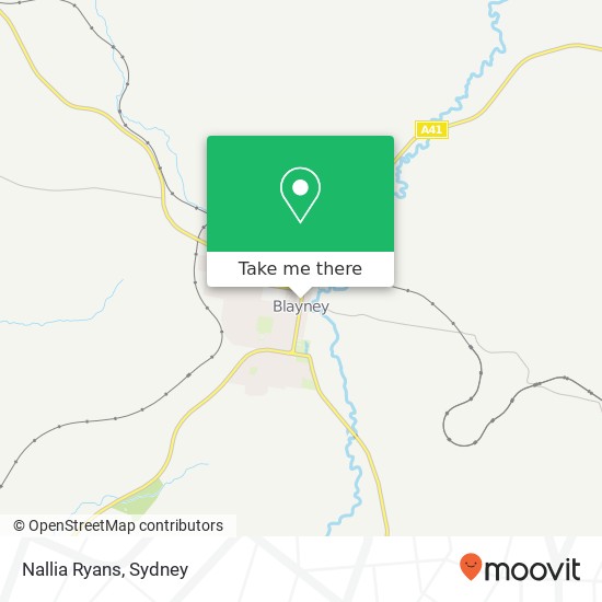 Mapa Nallia Ryans, Mid Western Hwy Blayney NSW 2799