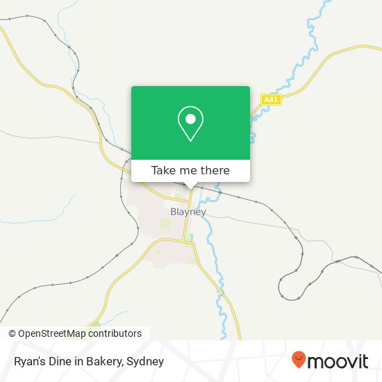 Mapa Ryan's Dine in Bakery, Mid Western Hwy Blayney NSW 2799