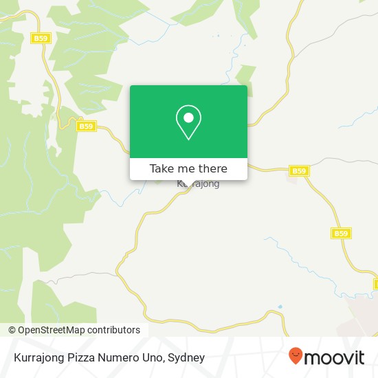 Mapa Kurrajong Pizza Numero Uno, 1147 Grose Vale Rd Kurrajong NSW 2758