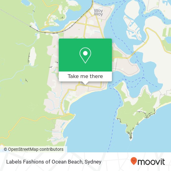Mapa Labels Fashions of Ocean Beach, 274 West St Umina Beach NSW 2257